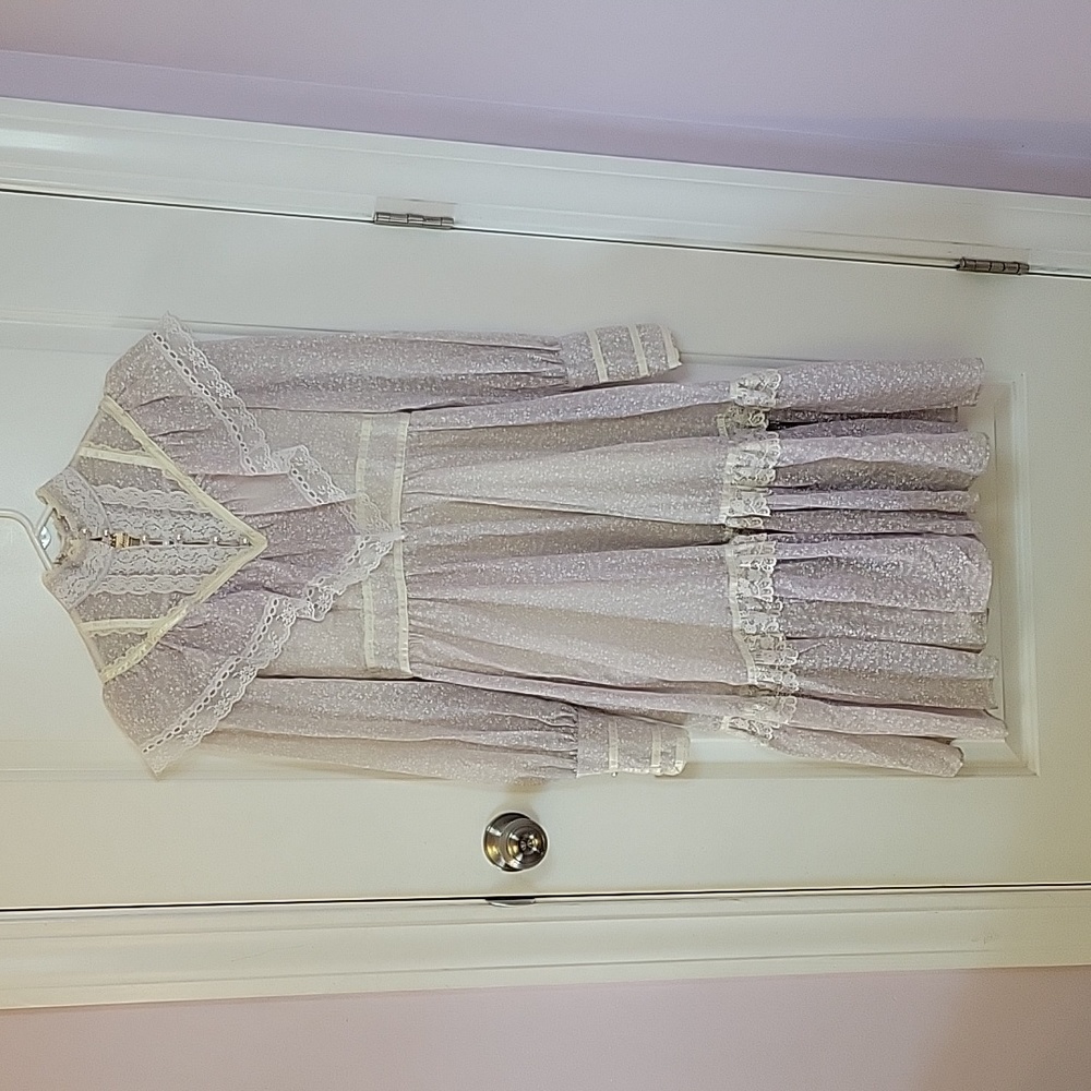 Gunne Sax Vintage Victorian style Prairie Maxi Dress